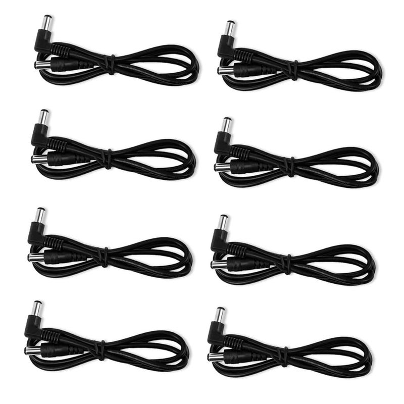 Godtone 8 Pack Guitar Pedal Power DC Cable 5.5 x 2.1mm Power Supply Cord- Male to Male - Image 1